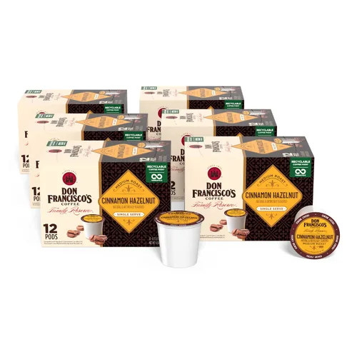 Vista 11 de Don Francisco’s Coffee Double French; cápsulas reciclables estilo K-Cup, tueste oscuro, compatibles con cafeteras Keurig (72 unidades)