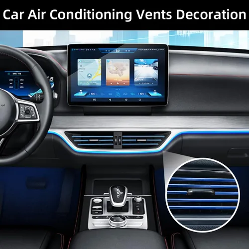 Vista 4 de Ziciner 20 Piezas Tiras Decorativas de Aire Acondicionado de Automóvil, Impermeables, Flexibles, para Salida de Ventilación Automática, Borde