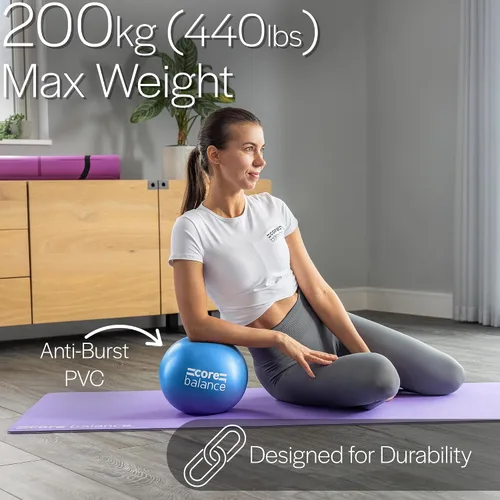 Vista 3 de Core Balance Pelota de pilates antiestallido de 9 pulgadas, mini pelota de ejercicio para yoga, barras, estiramiento y entrenamiento de estabilidad