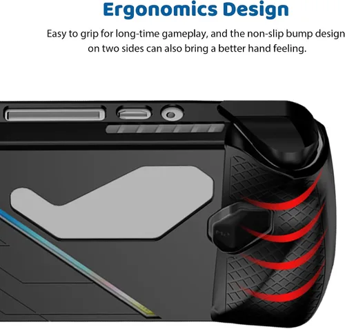 Vista 3 de Funda protectora para Rog Ally DOBEWINGDELOU - Funda protectora de silicona suave para Rog Ally Gaming de mano, protección completa, antiarañazos