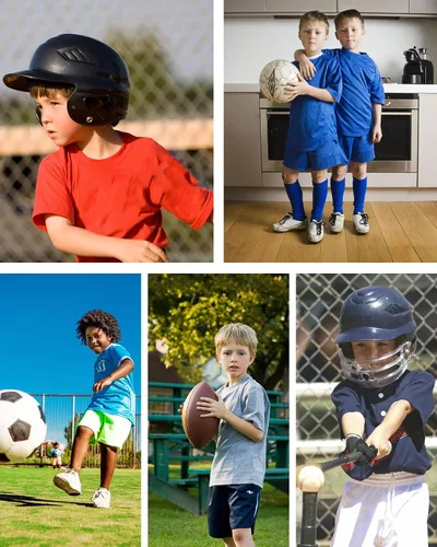 Vista 6 de QBK 4T to Youth Neon Shirt Kids Dri Fit Athletic Camiseta de manga corta para niños y niñas