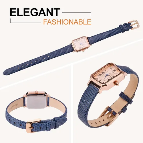 Vista 8 de ANNEFIT Correa de reloj de cuero para mujer, 0.394 in, 0.472 in, 0.512 in, 0.551 in, 0.591 in, 0.630 in, 0.709 in, 0.787 in, correa de repuesto