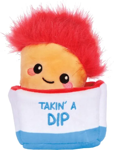 Vista 5 de iscream Juega con tu comida Kawaii Chicken Nuggets bordado acento 8 piezas 10" x 7" juego de almohada