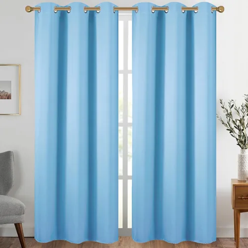 Vista 174 de Diraysid Cortinas opacas beige con ojales para dormitorio, con aislamiento térmico, cortinas de oscurecimiento de habitación, 38 x 54 pulgadas, 2