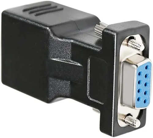 Vista 6 de DTECH Adaptador serie DB9 a RJ45 RS232 hembra a RJ-45 Convertidor Ethernet hembra compatible con dispositivos estándar RS-232 de 9 pines