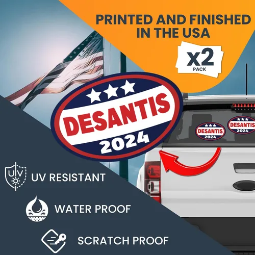 Vista 4 de Magnet Me Up Desantis 2024 Ronald Desantis Partido Político Republicano 2024 Adhesivo Adhesivo 2024, 2 unidades, 5.5 x 3.5 pulgadas, Adhesión