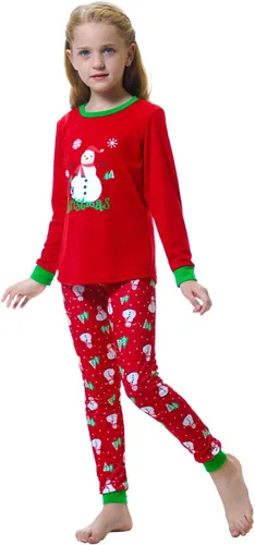 Vista 5 de YIJIU Pijamas de Navidad con estampado de ciervos y tótem de manga larga