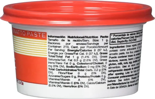 Vista 4 de Los Patitos Pasta Achiote 7.4 oz. de Costa Rica