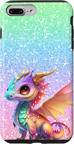 Vista 10 de Funda para iPhone 11 Pro Max colorida rosa naranja bebé dragón bonito cumpleaños Kawaii bonita funda