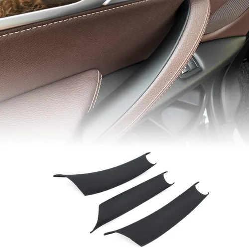Vista 8 de Funda de Manija de Puerta Compatible con BMW X5 Serie E70/E70 LCI 2008-2013, BMW X6 Serie E71/E72 2008-2014 (3 Piezas) (Beige)
