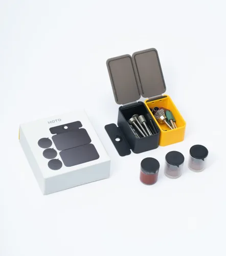 Vista 2 de HOTO Kit de Accesorios para Herramientas Rotativas, 60 Piezas de Accesorios, Lijado, Rectificado, Corte, Perforación, Afilado, Tallado, Grabado