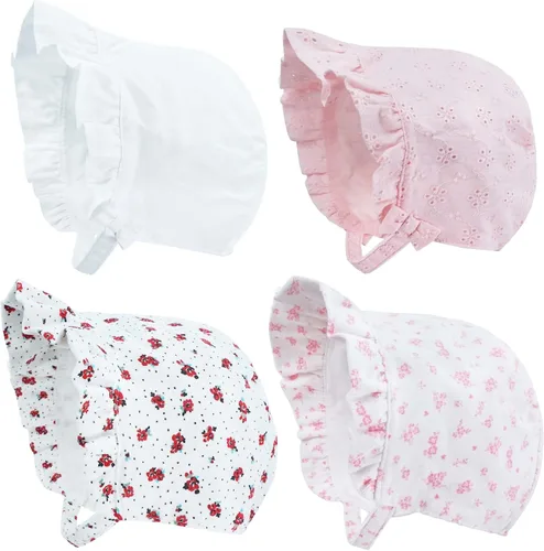 Vista 7 de Keepersheep Gorro de algodón con estampado de flores para bebé