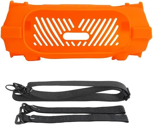 Vista 3 de Funda de silicona para JBL Charge 6 Funda protectora para altavoces, funda de transporte de viaje con correa para el hombro (azul marino)