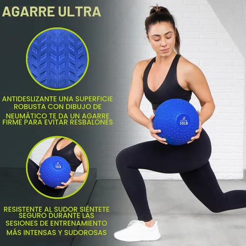 Vista 3 de ProsourceFit Slam Medicine Balls 5, 10, 15, 20, 25, 30, 50lbs Smooth and Tread Textured Grip Dead Weight Balls for Strength and Conditioning