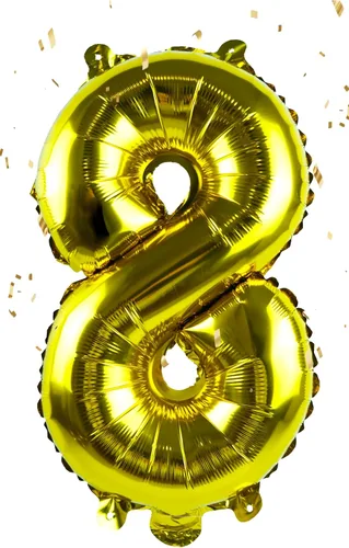 Vista 5 de Globos dorados del número "2" de 16 pulgadas, letra individual de lámina de Mylar personalizada, colgantes, reutilizables para niñas, niños