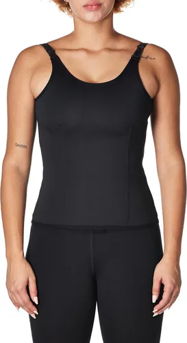 Vista 4 de FeelinGirl Entrenador de cintura para mujer, chaleco de corsé, moldeador de cuerpo, recortador, camiseta sin mangas, faja deportiva con huesos
