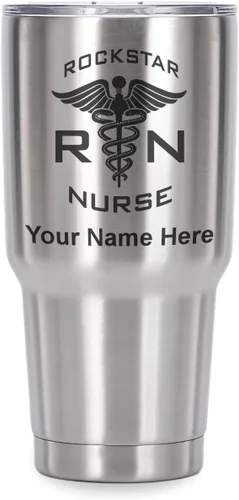 Vista 37 de LaserGram RN Rockstar - Vaso aislado al vacío de 20 onzas, grabado personalizado incluido (negro)