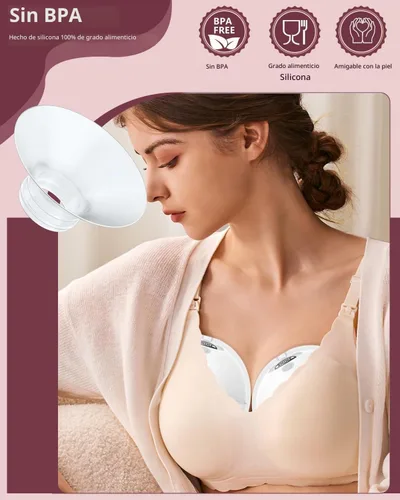 Vista 4 de 4 piezas de inserción de brida de 13 mm compatible con Momcozy M5/M6/M9/S12 Pro/V1 Pro/V1 Pro extractor de leche, apto