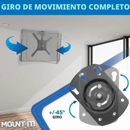 Vista 7 de Mount-It! Soporte plegable para TV de techo para televisores de 23 a 55 pulgadas, soporte abatible que ahorra espacio para techos planos e