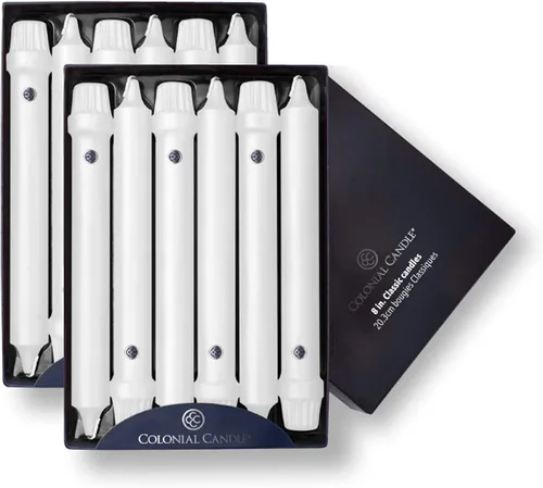 Vista 62 de Colonial Candle Handipt Collection - Vela cónica sin perfume, color blanco, 6 pulgadas, paquete de 12, hasta 4 horas de combustión
