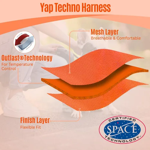 Vista 3 de YAP Techno® - Arnés para perro sin tirones, ajustable en 4 direcciones, arnés de chaleco para perro con control de temperatura, arnés para perro sin