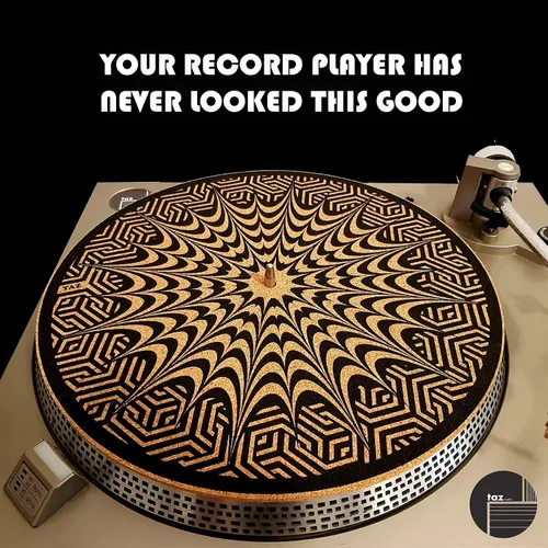 Vista 3 de Alfombrilla de corcho prémium para tocadiscos de corcho [0.157 in de grosor] para un mejor soporte de sonido en el tocadiscos de vinilo LP - Tapete