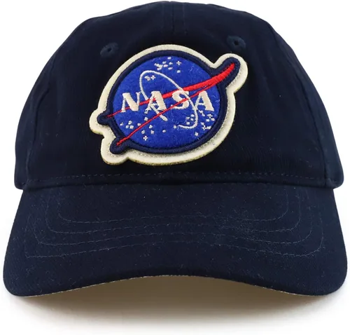 Vista 2 de Armycrew Gorra de béisbol 100% algodón con licencia oficial para niños pequeños a jóvenes de la NASA Insignia