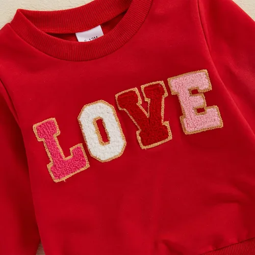 Vista 12 de Gueuusu Conjunto de ropa de manga larga para bebé niña con texto en inglés "My 1st Christmas", sudadera de manga larga con pantalones acanalados