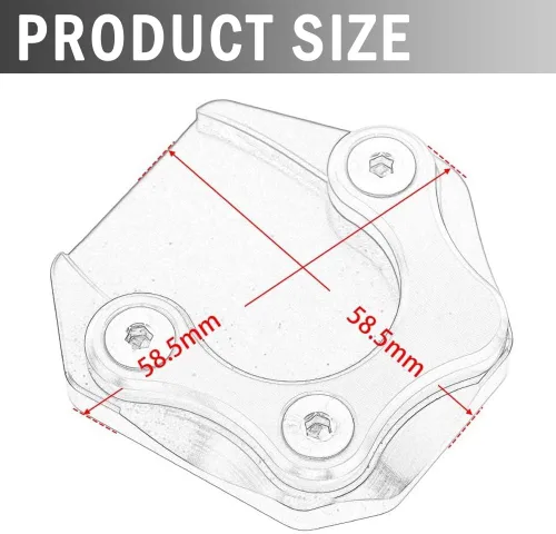 Vista 3 de Para Rebel CMX300 CMX500 CMX 500 300 2017 2018 2019 2020 2021 Accesorios Soporte lateral Extensión Placa Ampliadora Pad