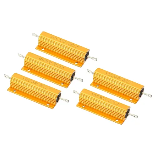 Vista 30 de PATIKIL Resistencia de carcasa de aluminio de 100 W 0.01 ohmios, paquete de 5 resistencias de carcasa de aluminio con carcasa de alambre enrollado