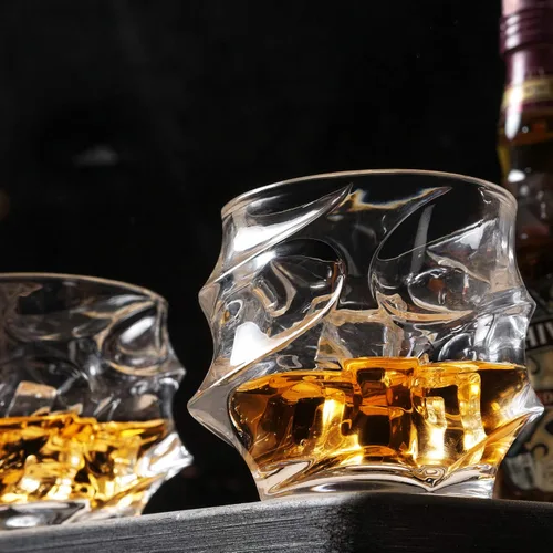 Vista 3 de KANARS Scotch Glass - Juego de 2 vasos de roca para cóctel Bourbon de 11 onzas