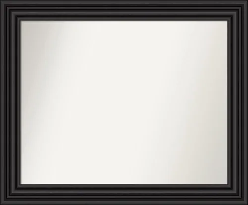 Vista 84 de Amanti Art Espejo personalizado, espejo de baño negro puente, espejo de pared o espejo de tocador de baño sobre el fregadero (26 x 26 pulgadas)