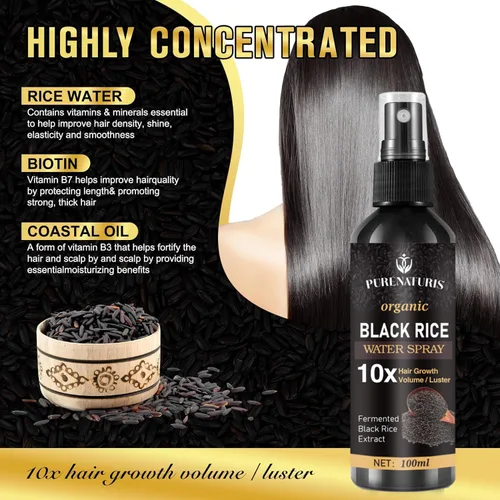 Vista 6 de PureNaturis Aceite de ricino y jengibre para el crecimiento del cabello, suero sin enjuague para hombres y mujeres, eficaz para la pérdida