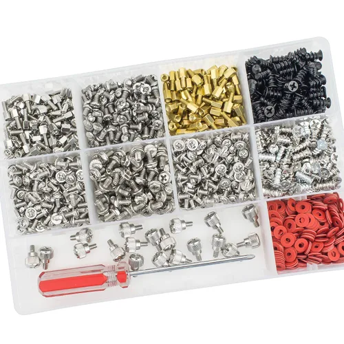 Vista 6 de HELIFOUNER Kit surtido de tornillos para separadores de computadora de 810 piezas con destornillador