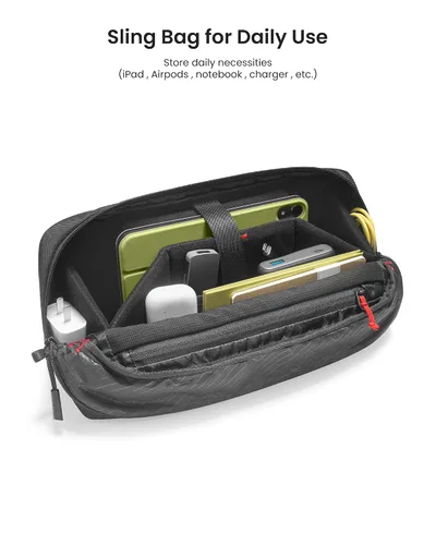Vista 4 de tomtoc Carrying Case for Steam Deck Console Accessories Protective Shoulder Bag Pouch with Pockets Fit Console Original AC Charger Adapter Original