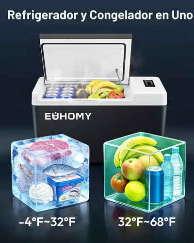Vista 3 de EUHOMY Refrigerador de 23 cuartos de galón de 12 voltios, congelador