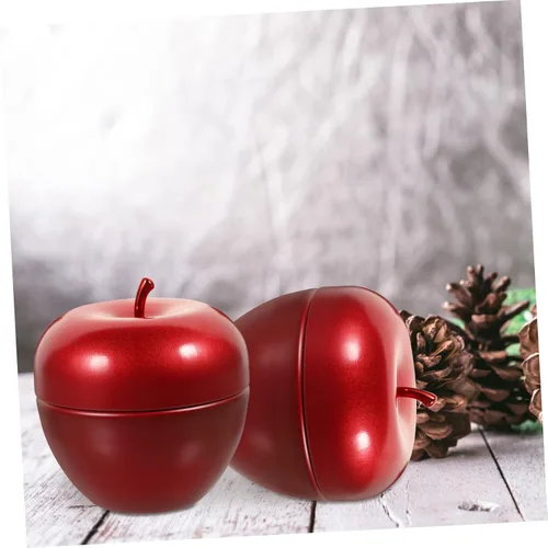 Vista 4 de 10 unidades de latas de manzana para dulces, tarros de almacenamiento con tapas, recipientes de alimentos con tapas, contenedor con tapa