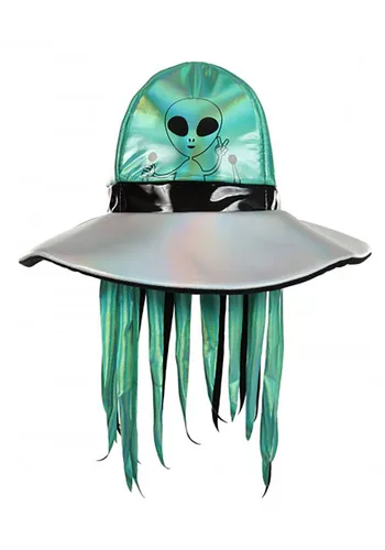 Vista 2 de Sombrero Accesorio de Disfraz Abducción Alienígena Multicolor