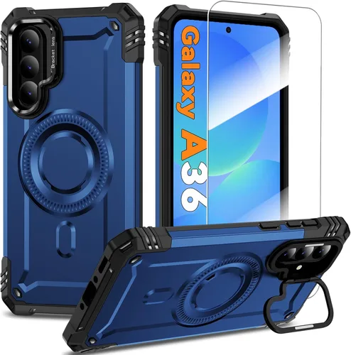 Vista 52 de Funda magnética para Samsung Galaxy S25+ Plus/Galaxy S24+ Plus [Soporte de anillo de cámara integrado] [Protector de pantalla]