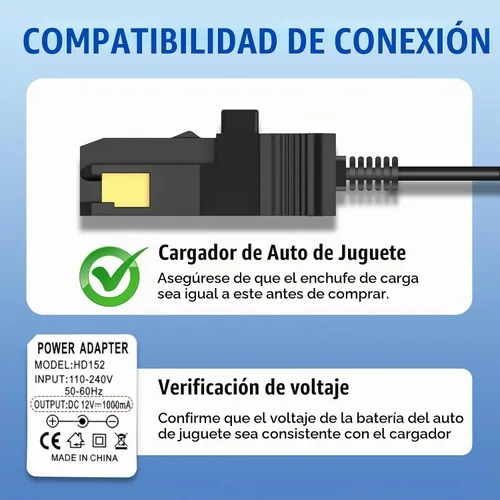 Vista 5 de Cargador de batería de 12 V para reemplazo del cargador de ruedas