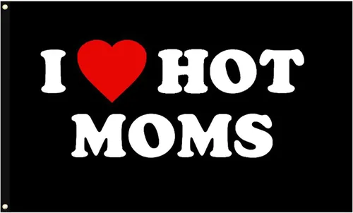 Vista 5 de Bandera con texto en inglés "I Love Dads I Love Hot Dads", divertida pancarta decorativa para interiores y exteriores, regalo de tapiz para el día