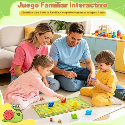 Vista 5 de Juego de carrera de caracoles, juego de mesa para niños de 3-8, 2-6
