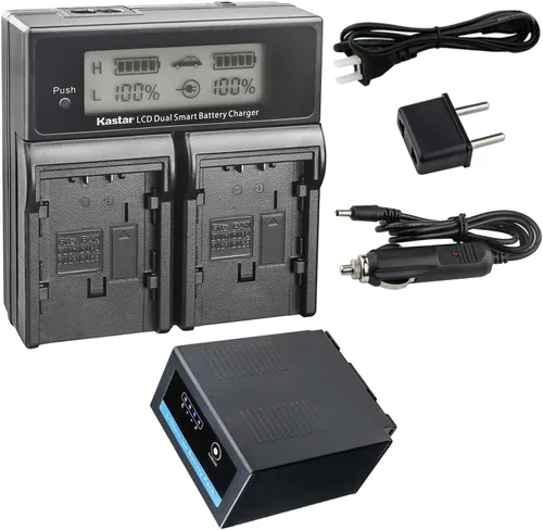 Vista 8 de Kastar CGR-D54 Pro CH04 Cargador rápido compatible con Panasonic AG-HPX171 AG-HPX250 AG-HPX250EN AG-HPX250P AG-HPX250PJ AG-HPX255 AG-HPX255P