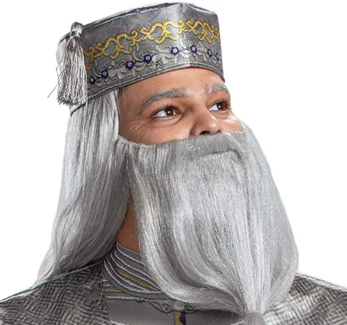 Vista 3 de Disguise Disfraz de Harry Potter Dumbledore Deluxe para adultos, Gris