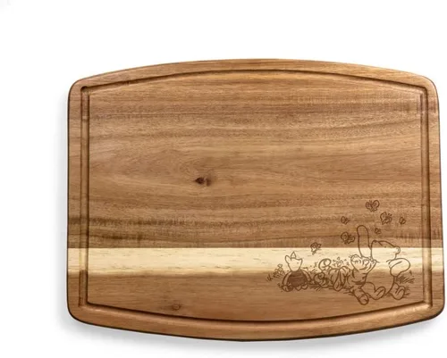 Vista 24 de PICNIC TIME Tabla de cortar oval de madera de acacia de la Mansión Encantada de Disney, (madera de acacia)
