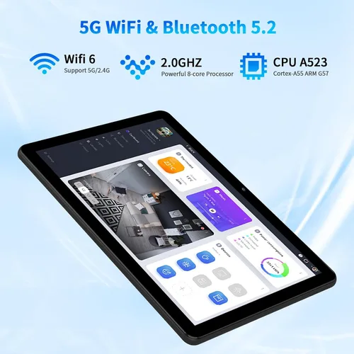 Vista 7 de Tablet Android, 10 pulgadas, Android 13, procesador Octa-Core con 8 GB de RAM, 64 GB de expansión de 1 TB, pantalla táctil IPS HD de 1280 x 800