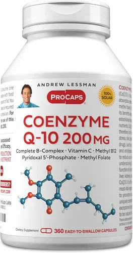 Vista 9 de ANDREW LESSMAN Coenzima Q-10 200 mg 30 Cápsulas - Esencial para la Producción de Energía y Función Óptima de Órganos Clave, Soporte Antioxidante, Se