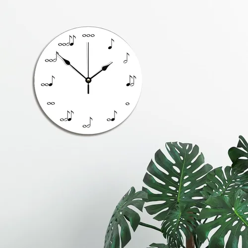 Vista 130 de Reloj de pared de guitarra acústica con aspecto de madera natural, reloj de madera rústico y elegante, 10 silenciosos, sin tictac, de cuarzo