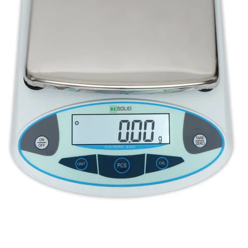 Vista 3 de U.S. Solid Balanza analítica de precisión digital 176.37 oz x 0.0004 oz, báscula electrónica de alta precisión para laboratorio, joyería, uso