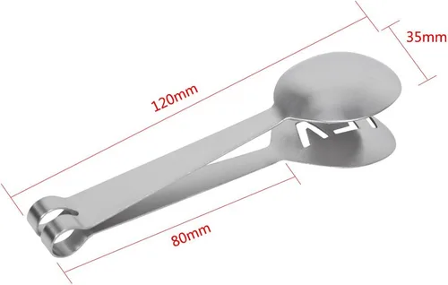 Vista 4 de Pinzas para exprimir bolsas de té, cuchara para bolsa de té, mini y ligeras, duraderas, resistentes a la corrosión, mango ergonómico